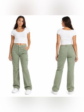 Thereabouts Olive Big Girls Flare Cargo Pants